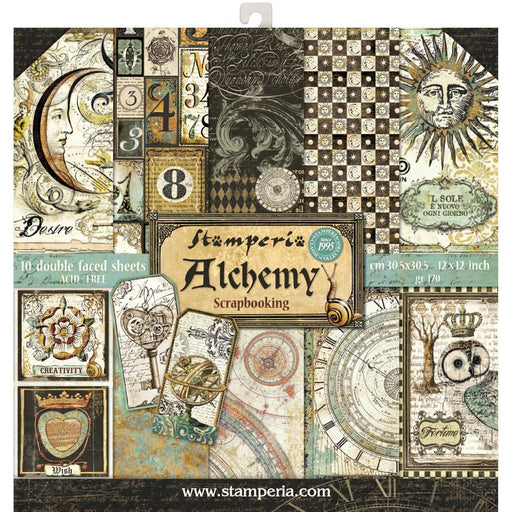 STAMPERIA 12 X 12 PAPER PACK  ALCHEMY