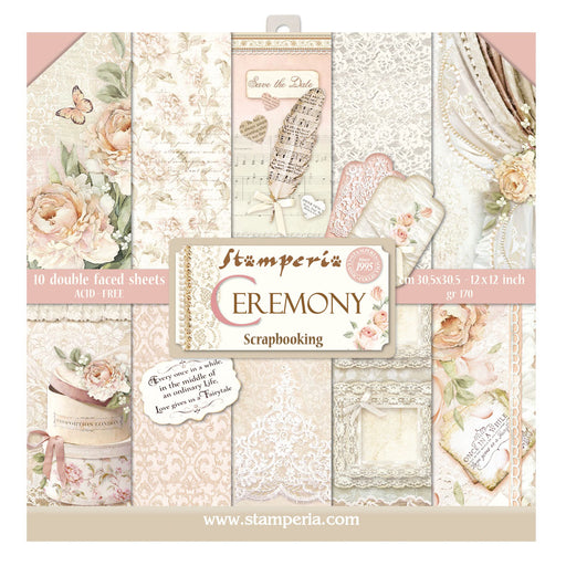 STAMPERIA 12X12 PAPER PACK CEREMONY