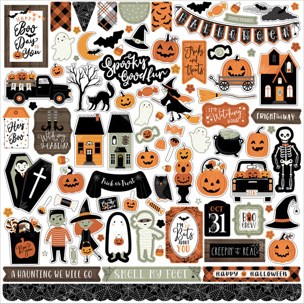 ECHO PARK SPOOKY 12 X 12 STICKER SHEET - SPO284014