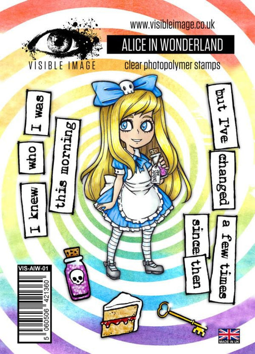 VISIBLE IMAGE PHOTOPOLYMER STAMP ALICE IN WONDERLAND - VIS-AIW-01