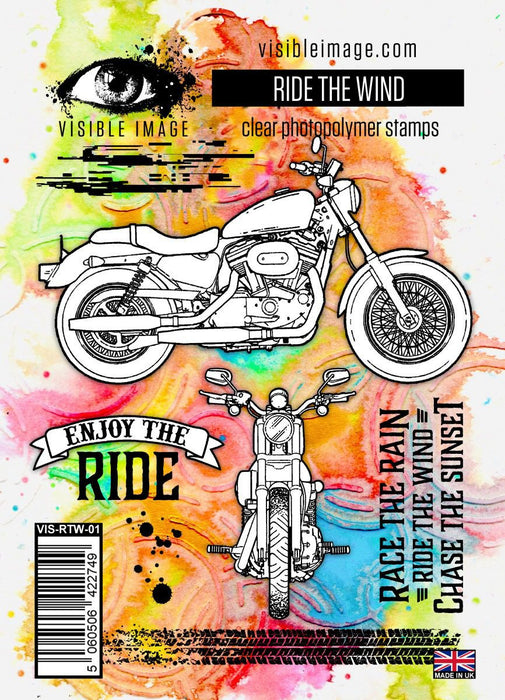 VISIBLE IMAGE PHOTOPOLYMER STAMP RIDE THE WIND - VIS-RTW-01